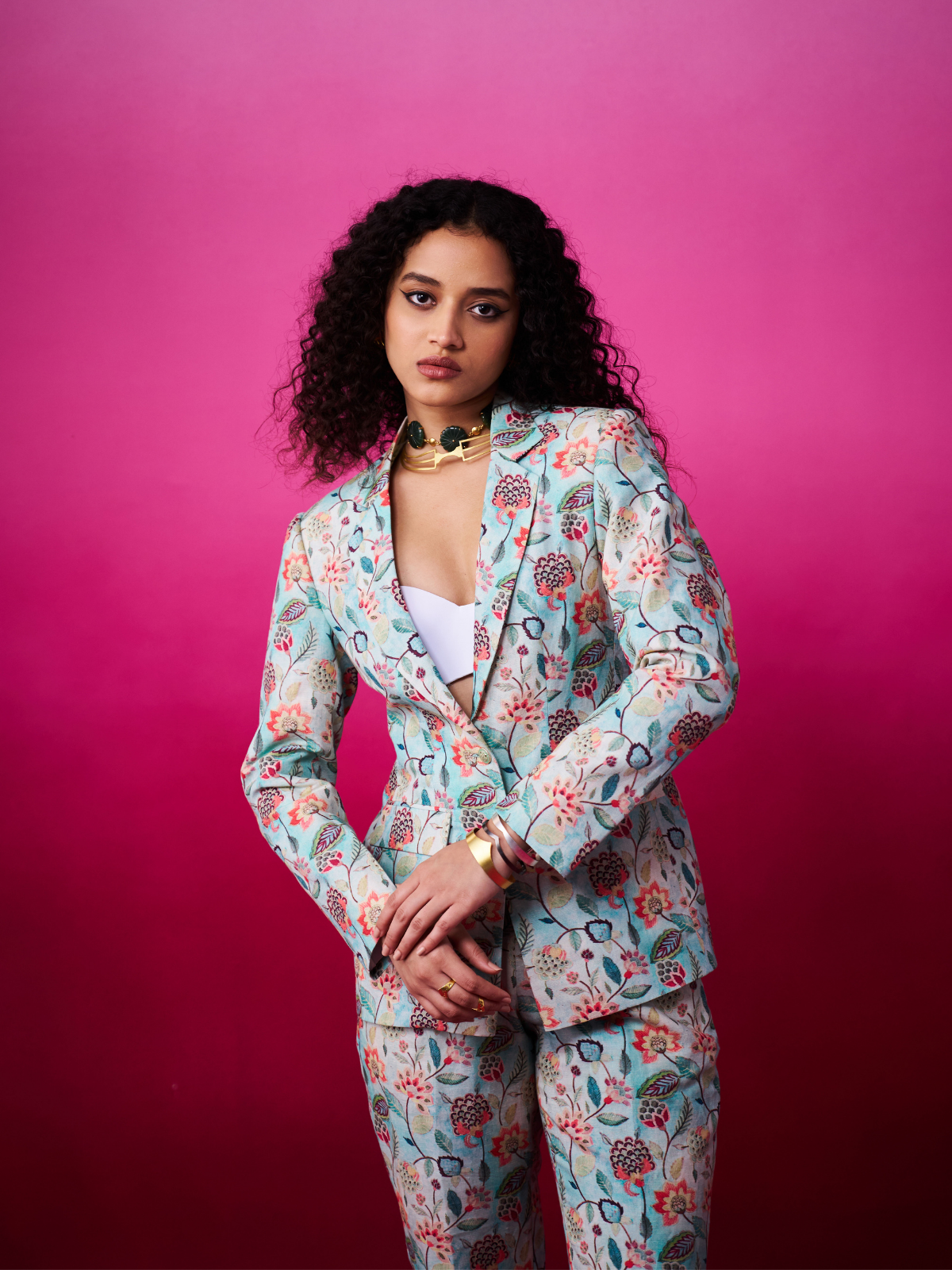 Aindri - Botanical Blazer Set