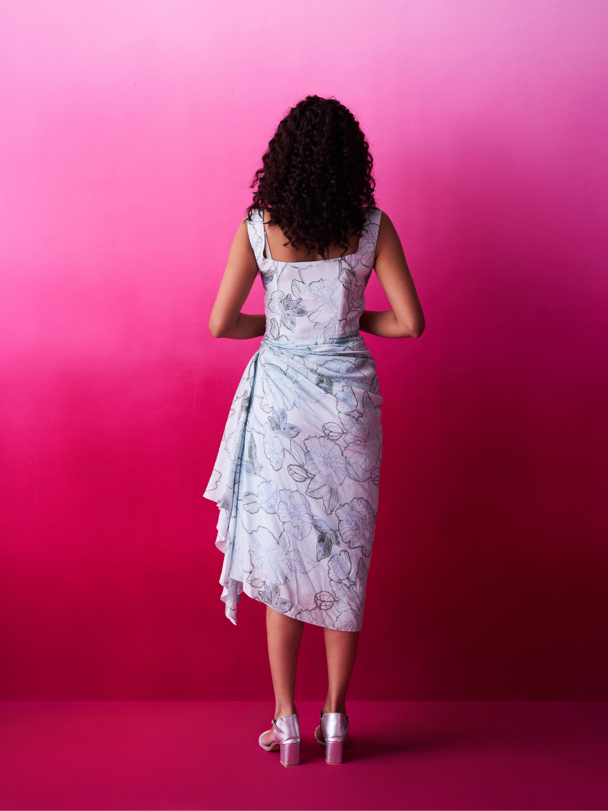 Adhira - Abstract Cowl Dress
