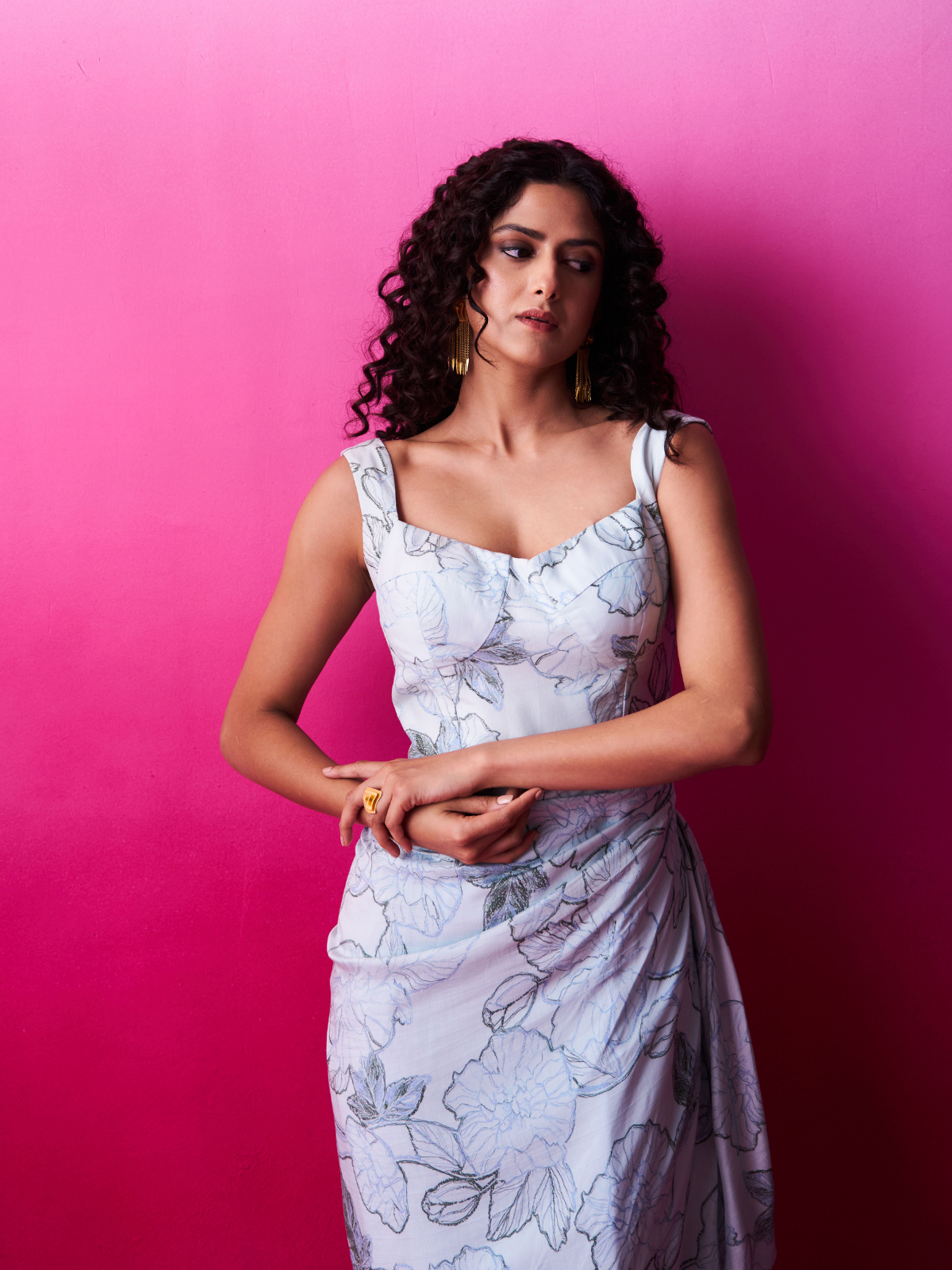 Adhira - Abstract Cowl Dress