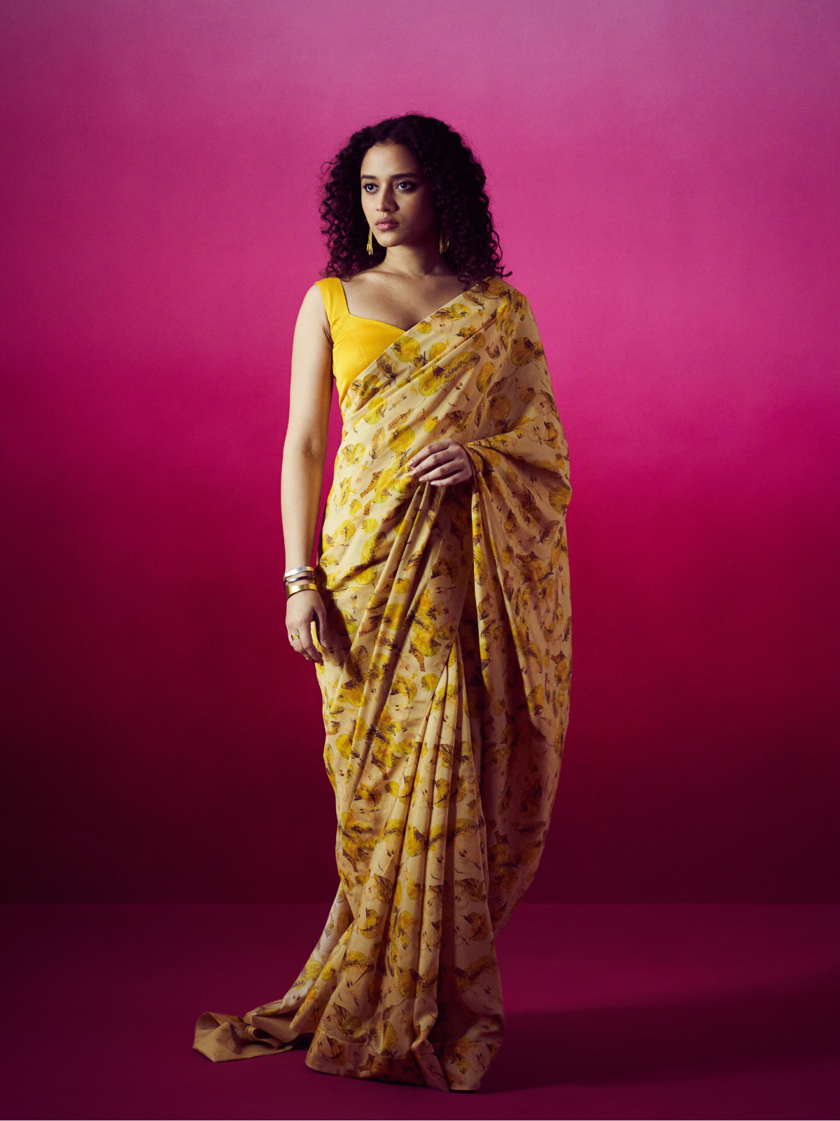 Ina - Marigold Saree Set