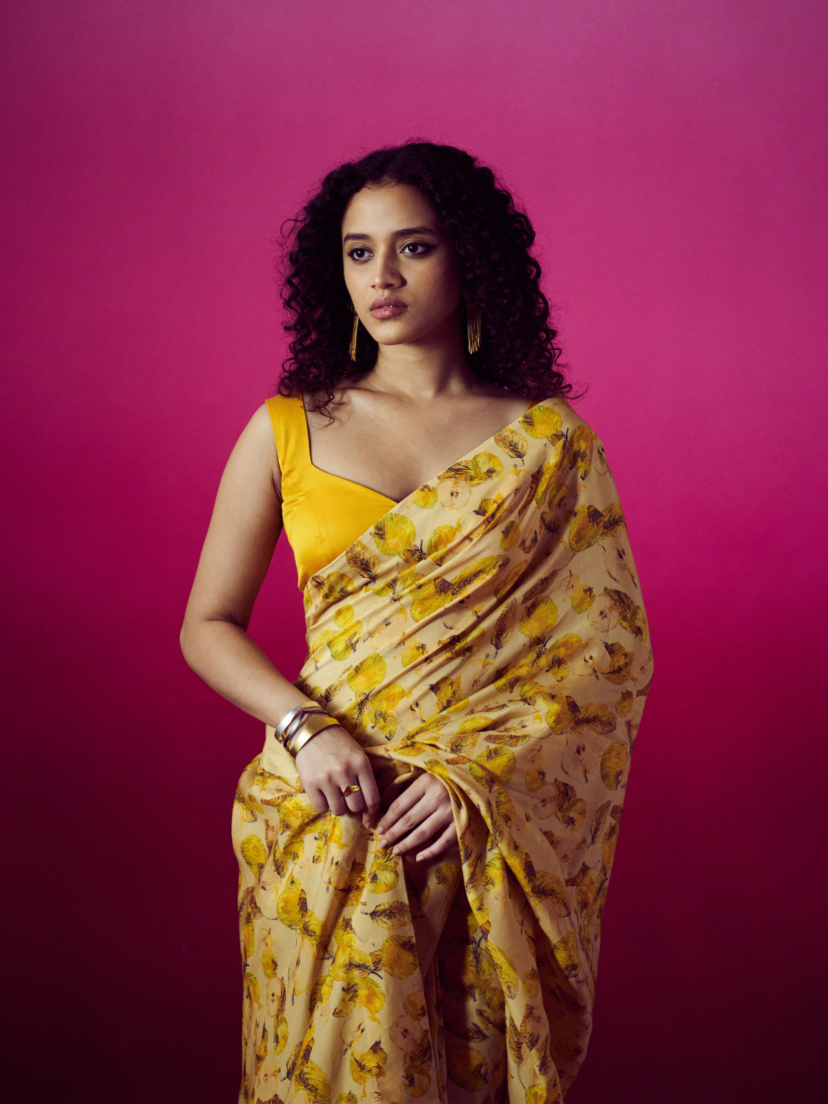Ina - Marigold Saree Set