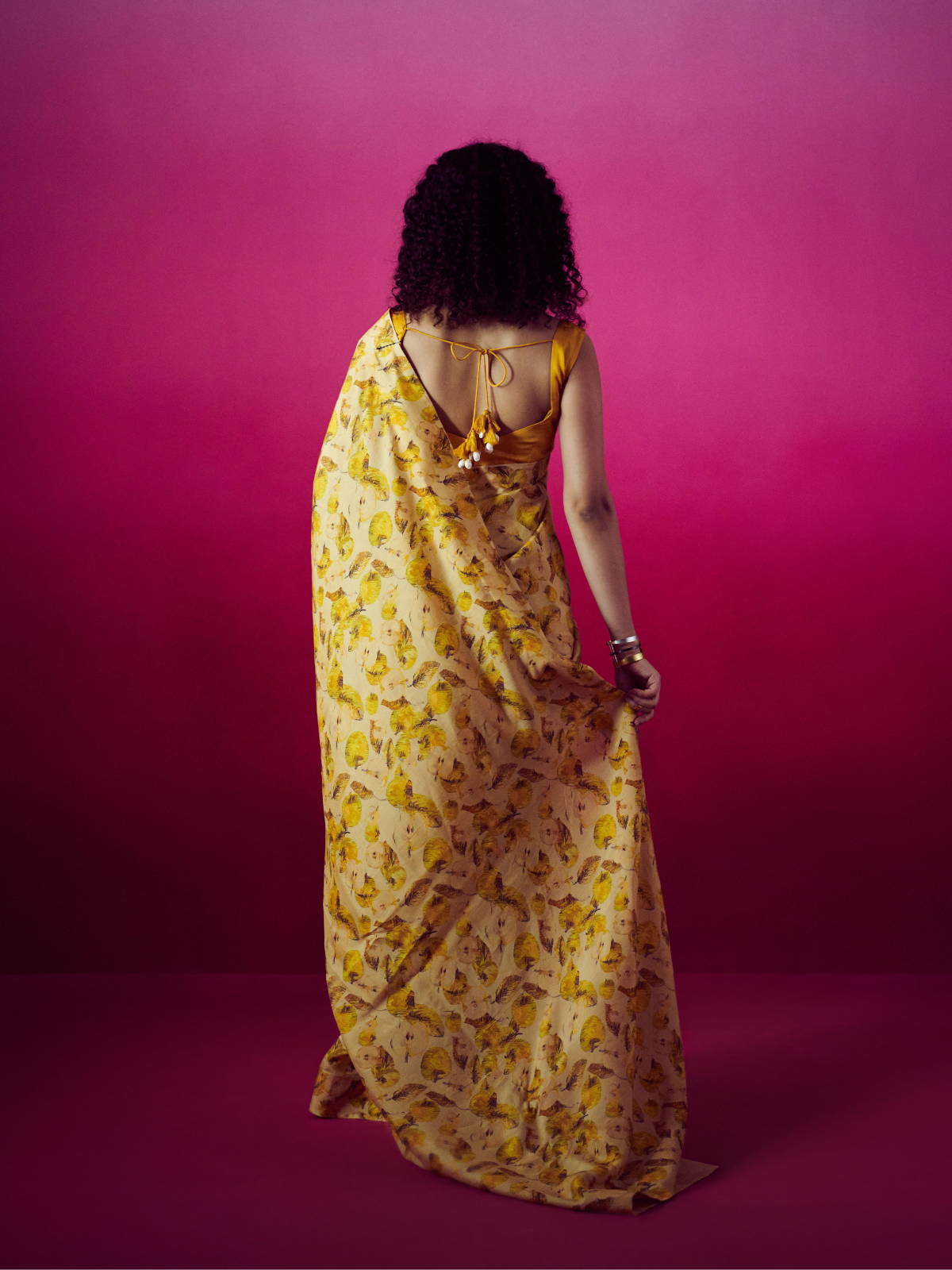 Ina - Marigold Saree Set