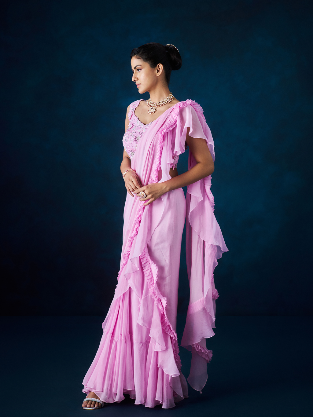 Gulnar Cascade saree