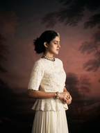 Ivory Festive Co-Ord Set. Luxury Wedding Wear.