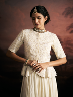 Ivory Festive Co-Ord Set. Luxury Wedding Wear.