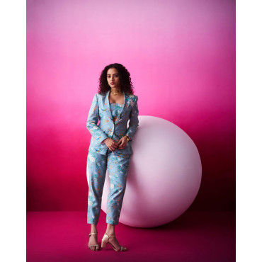 Avian Bloom Blazer Pants Set