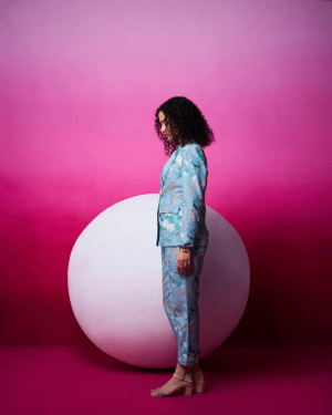 Avian Bloom Blazer Pants Set