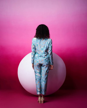 Avian Bloom Blazer Pants Set