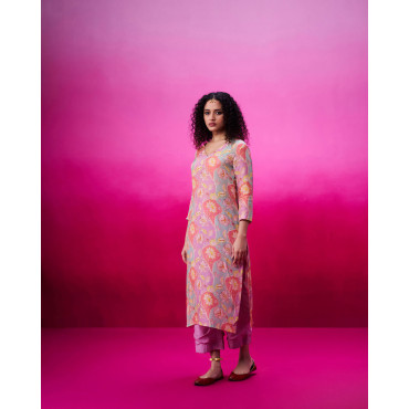 Floral Multi Colour Kurta Set