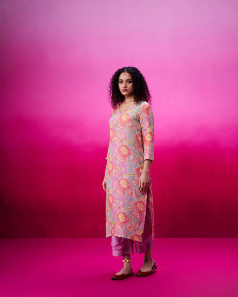 Floral Multi Colour Kurta Set