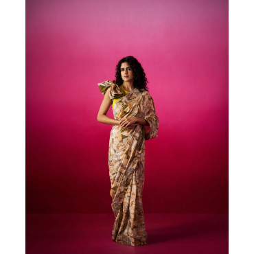 Geometric Saree Blouse Set
