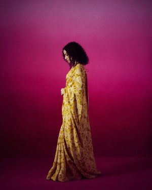Marigold saree