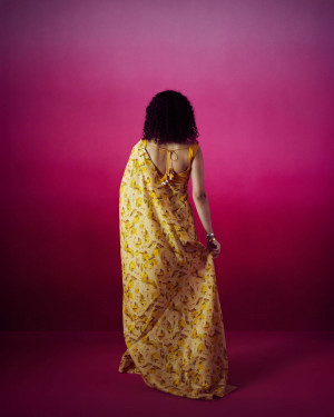 Marigold saree