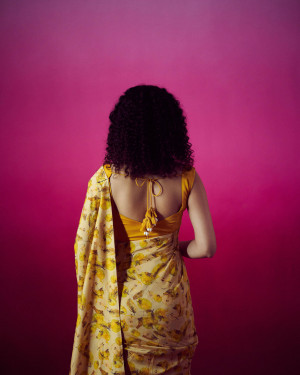 Marigold saree