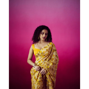 Marigold saree