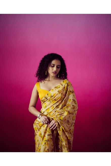 Marigold saree