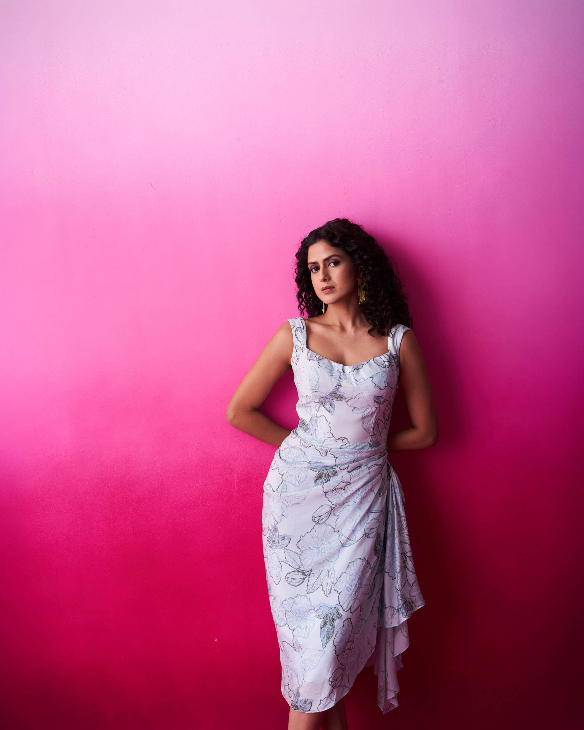 Adhira - Abstract Cowl Dress